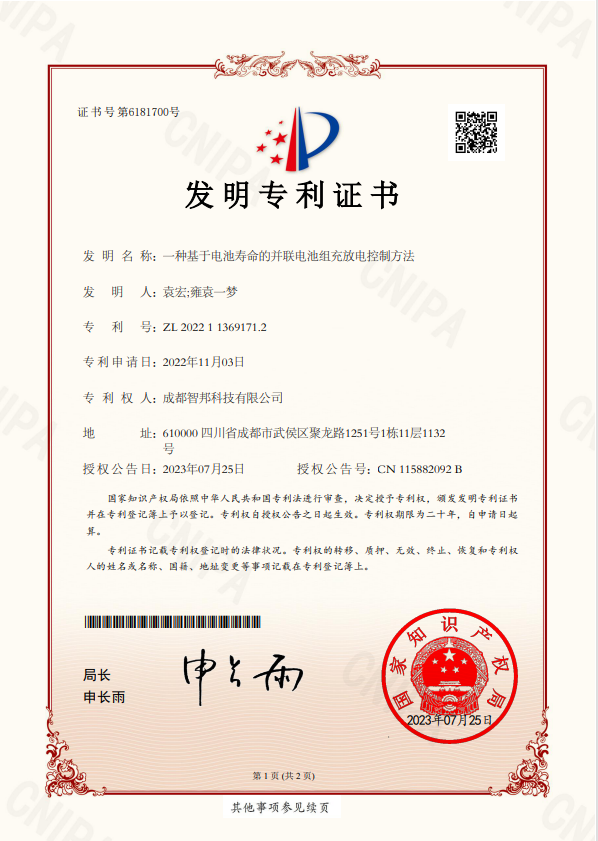 Patent certificate (1)