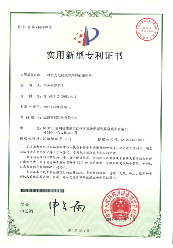 Patent certificate (22)