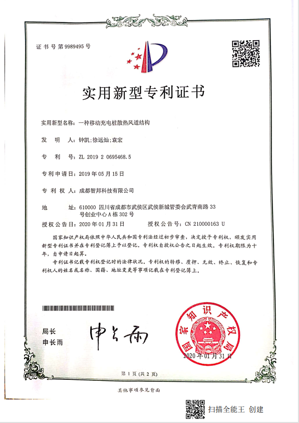 Patent certificate (6)